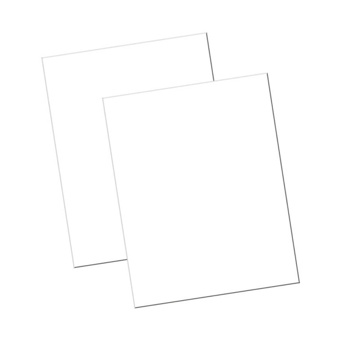 Pacon® 22" x 28" Pearl White Railroad Poster Board, 100 Count
